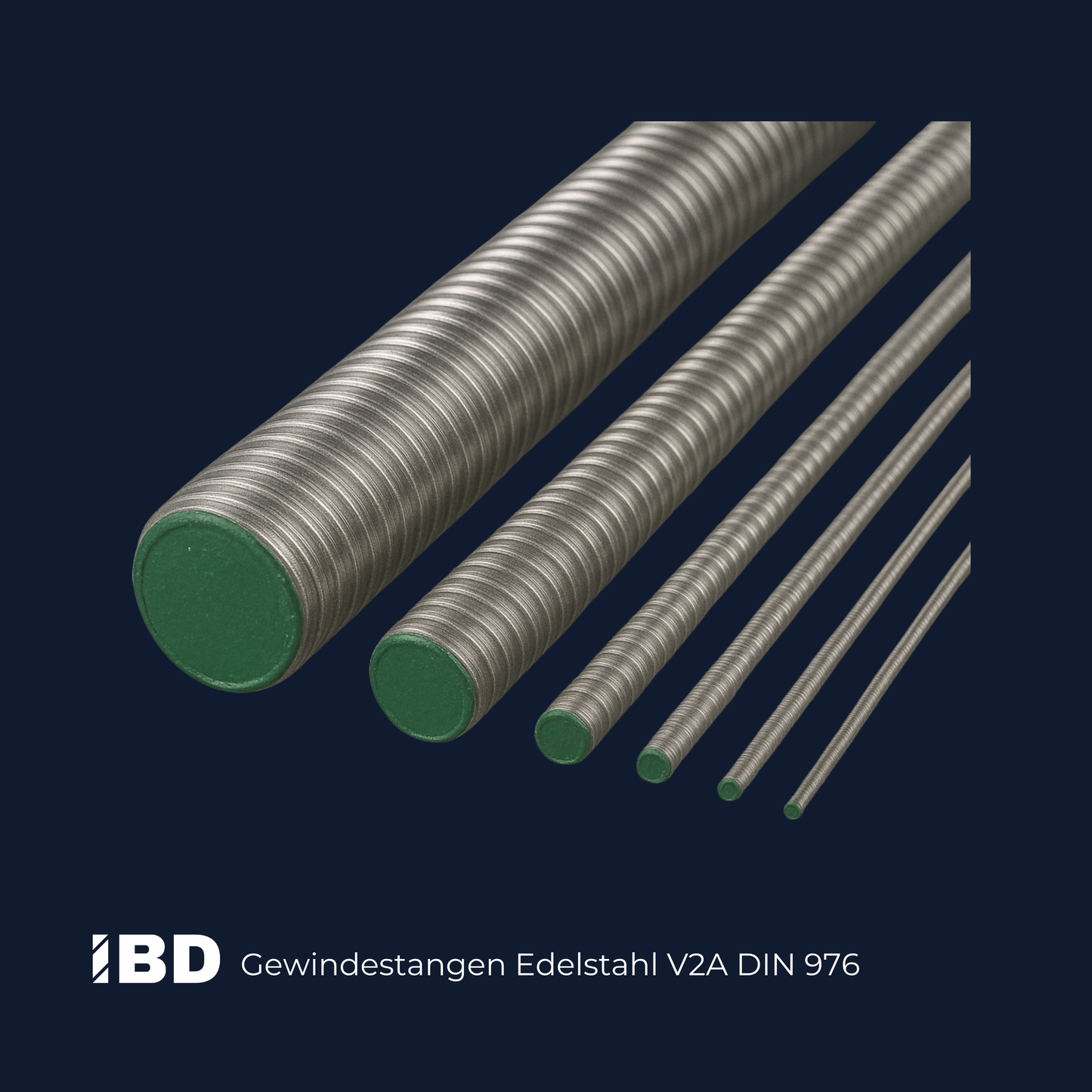 Gewindestange Edelstahl V2A und V4A DIN 976             Länge 1 Meter