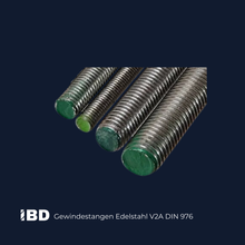 Gewindestange Edelstahl V2A und V4A DIN 976             Länge 1 Meter
